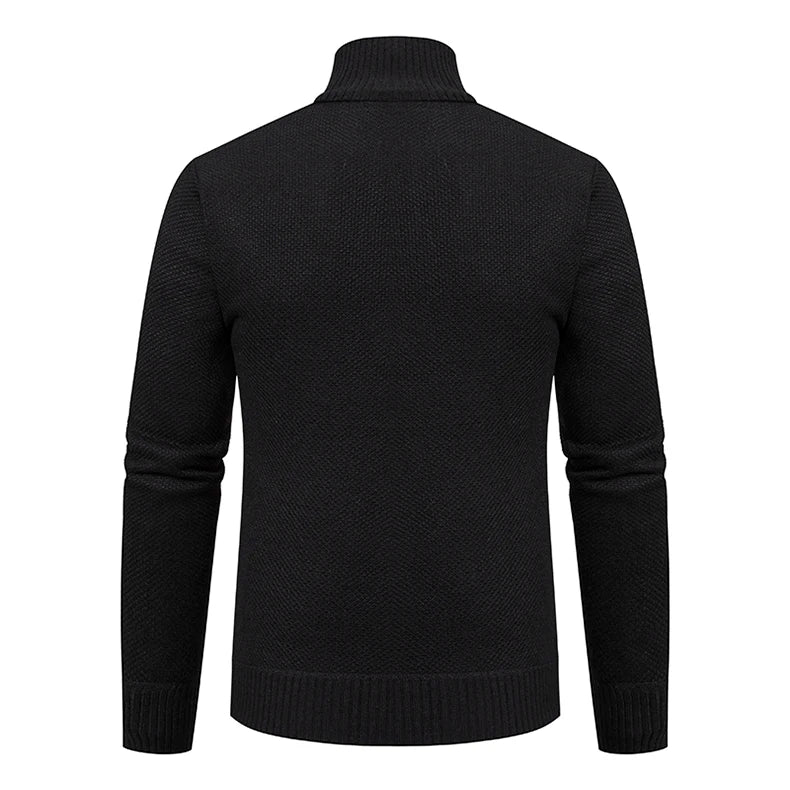TEXTURED KNIT ZIP JACKET FOR MEN