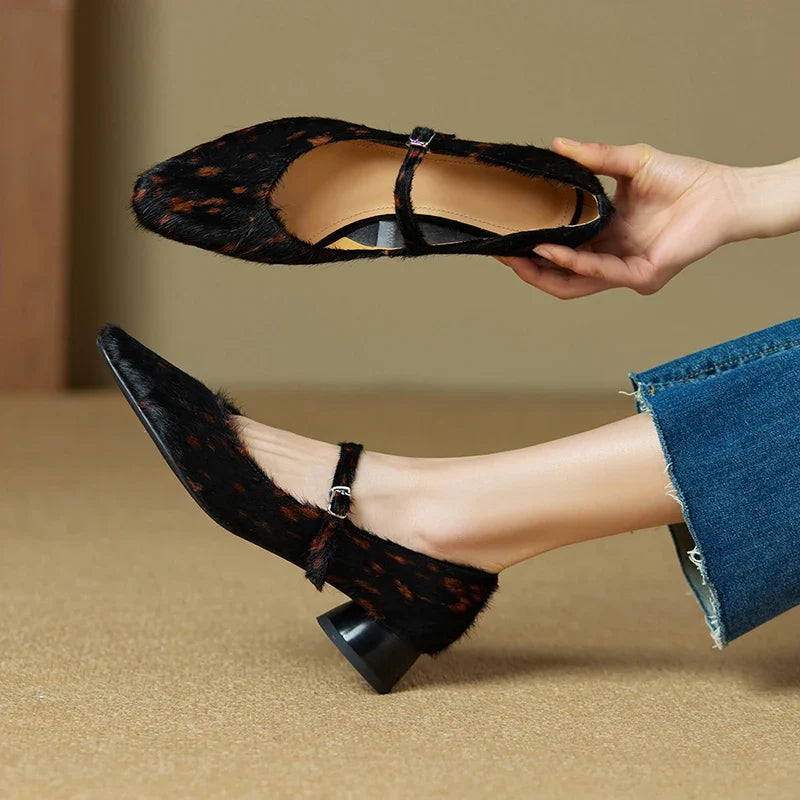 Luna Faux Fur Heels