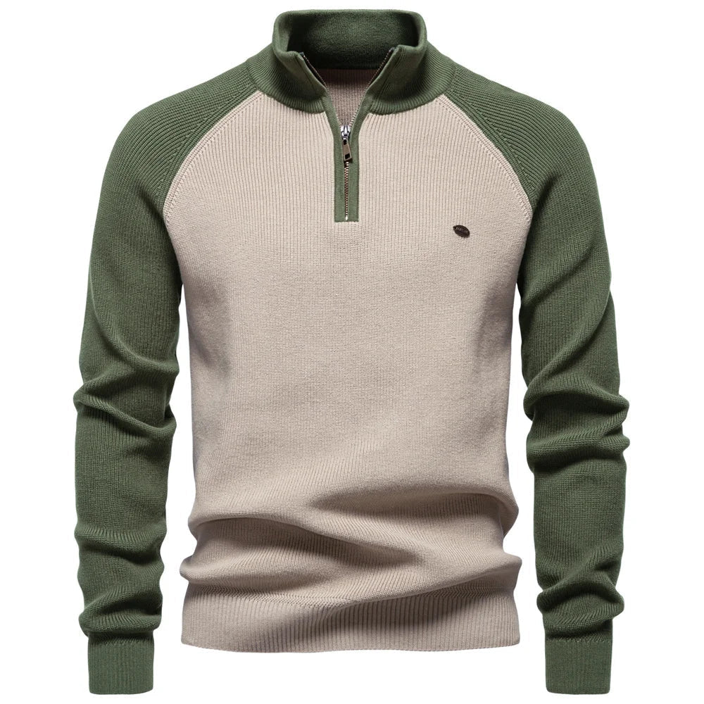 QUARTER ZIP SWEATER FOR MEN