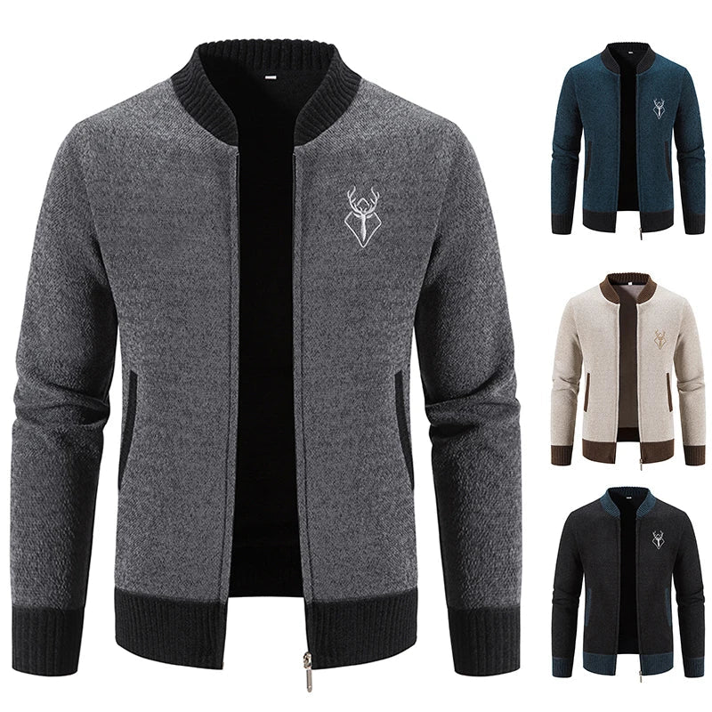 DEER ICON KNIT CARDIGAN FOR MEN
