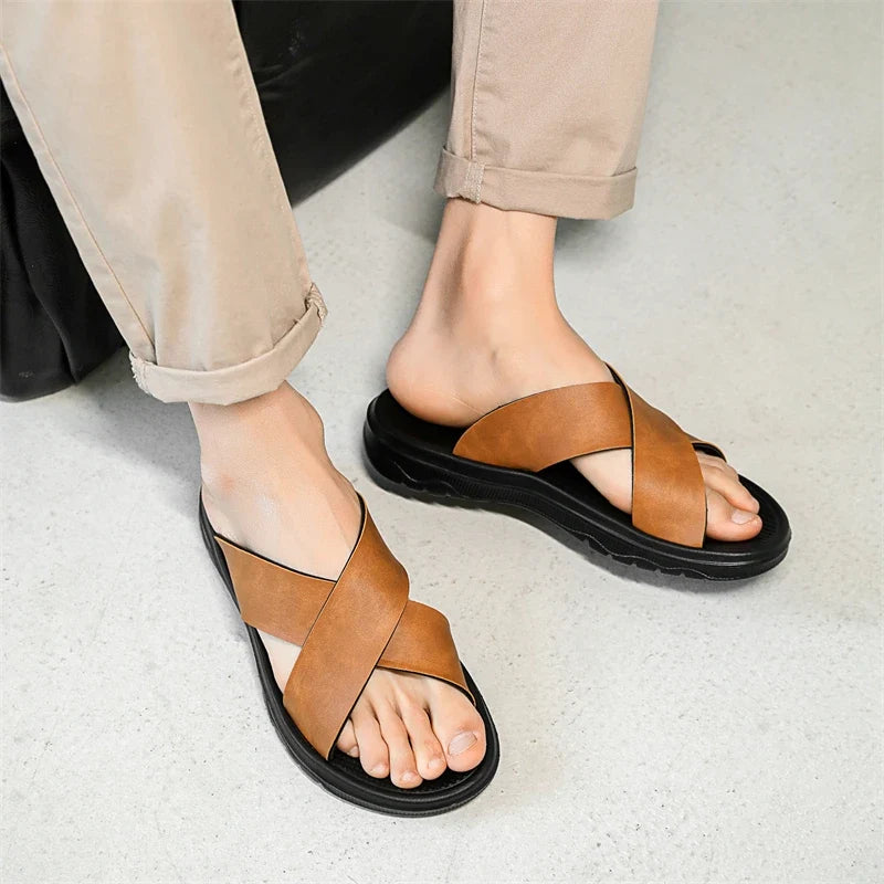 Viento Leather Sandals