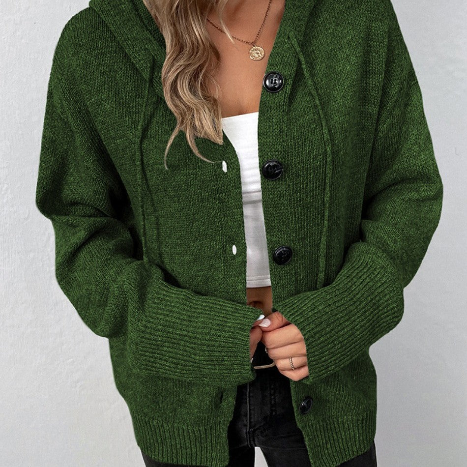 Women's Ribbed Knit Cardigan | Button-Front Winter Layer