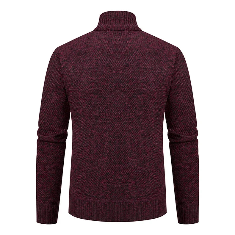 TEXTURED KNIT ZIP JACKET FOR MEN