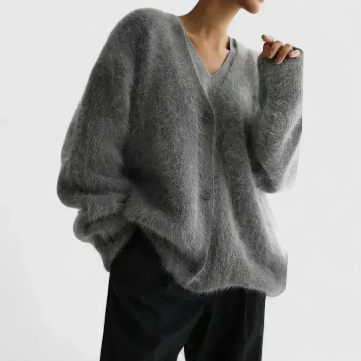Willa | Mohair-Style V-Neck Cardigan