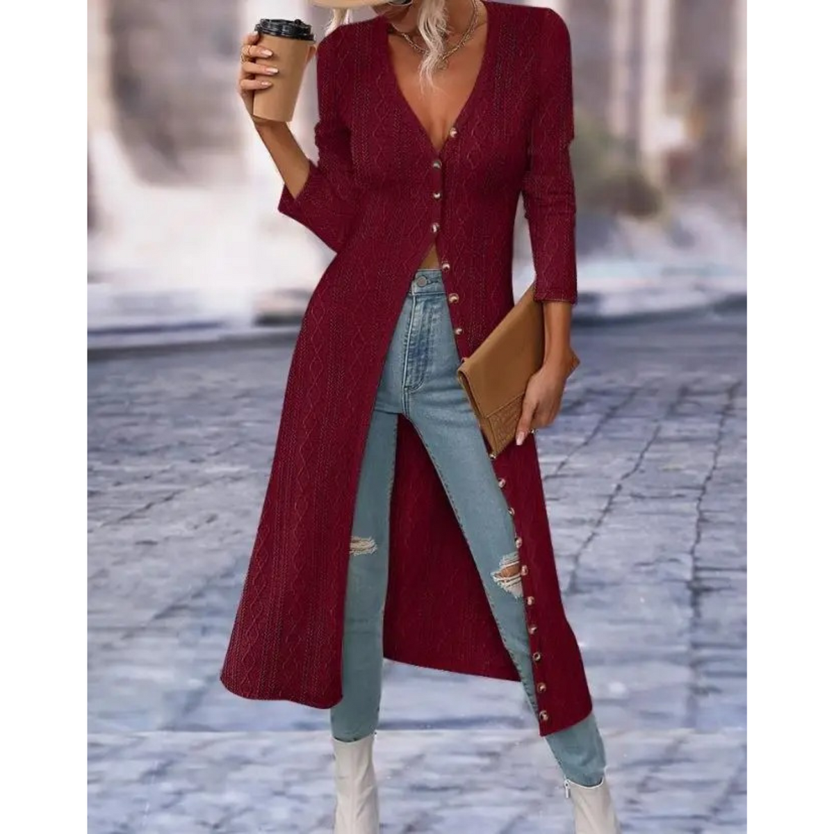 Tess Maxi Longline Cardigan