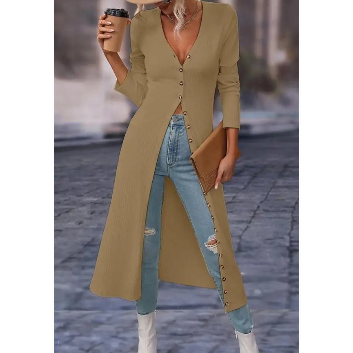 Tess Maxi Longline Cardigan