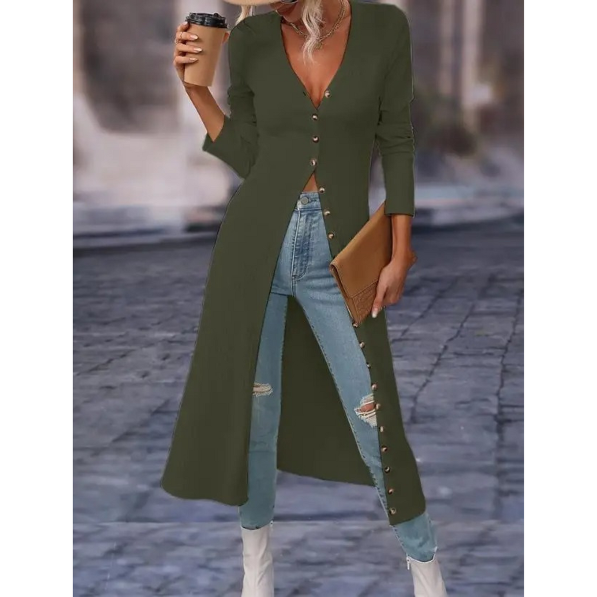 Tess Maxi Longline Cardigan