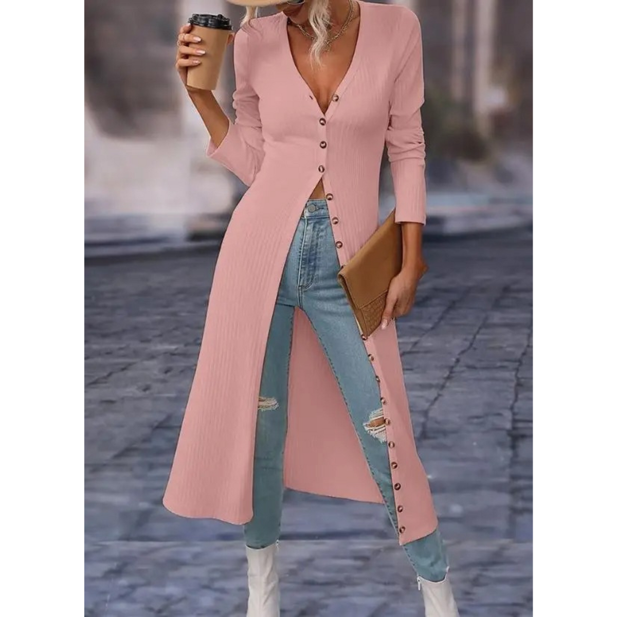 Tess Maxi Longline Cardigan