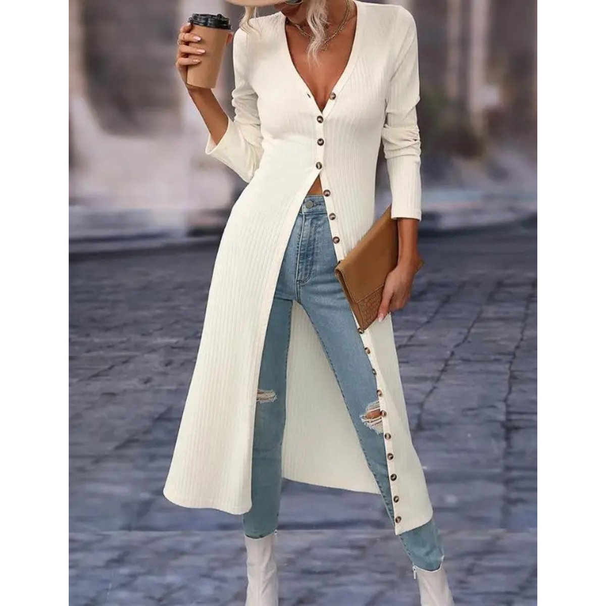 Tess Maxi Longline Cardigan