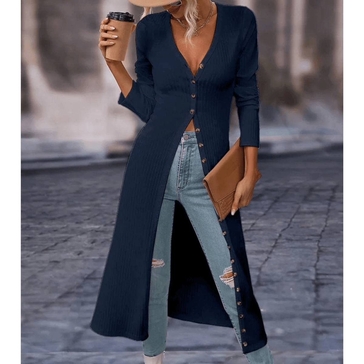 Tess Maxi Longline Cardigan