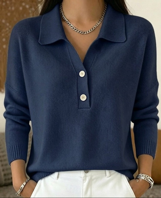 Perrin-Jane Brushed Polo Collar Sweater