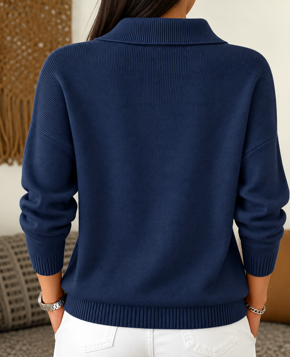 Perrin-Jane Brushed Polo Collar Sweater