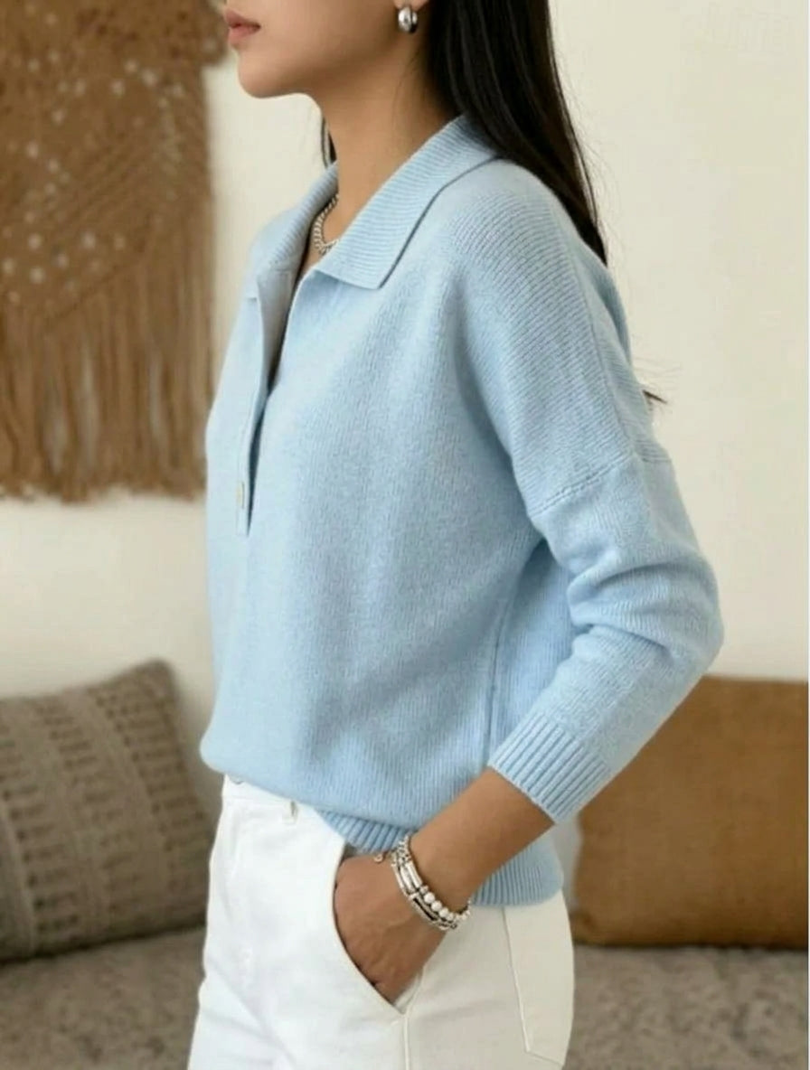 Perrin-Jane Brushed Polo Collar Sweater