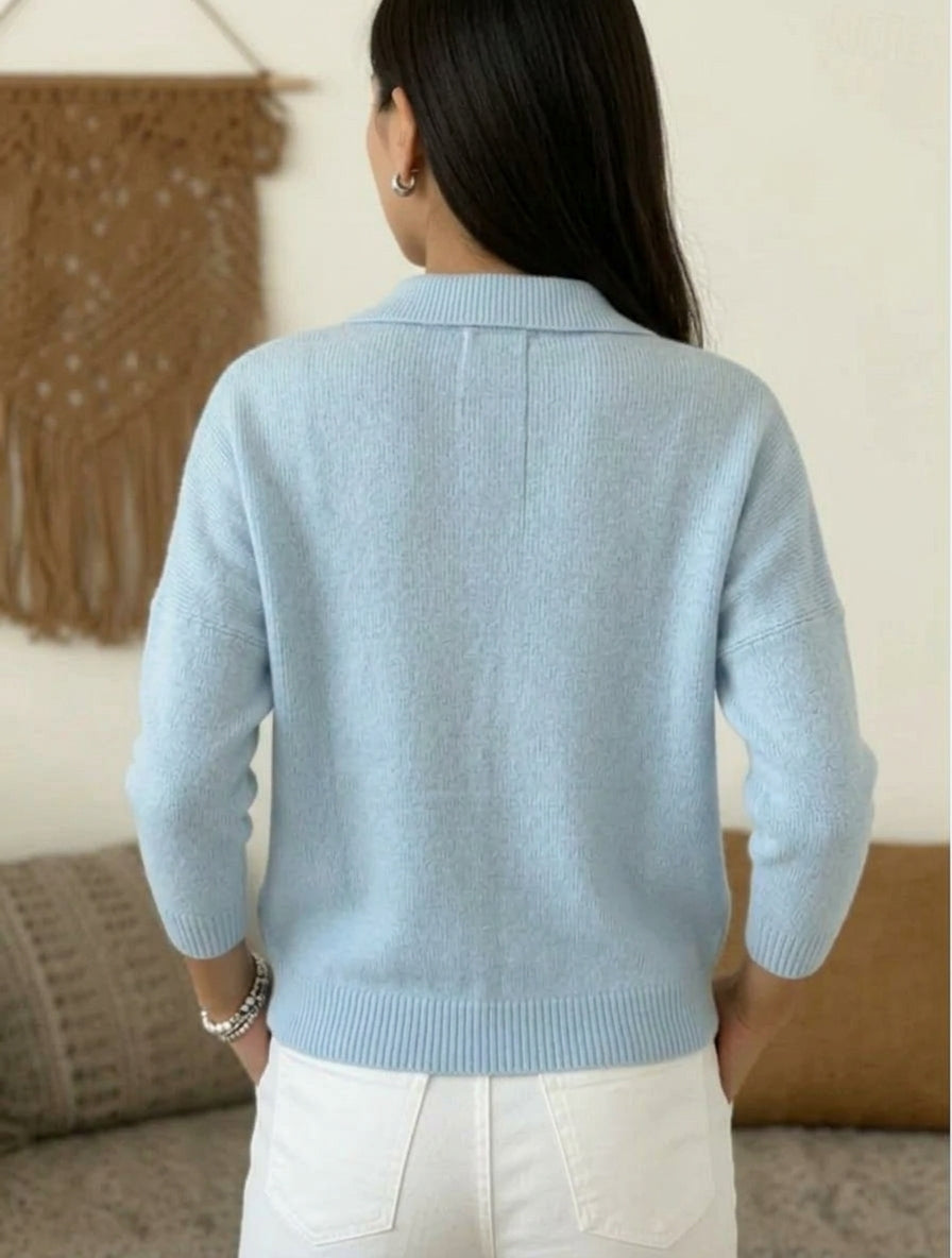 Perrin-Jane Brushed Polo Collar Sweater