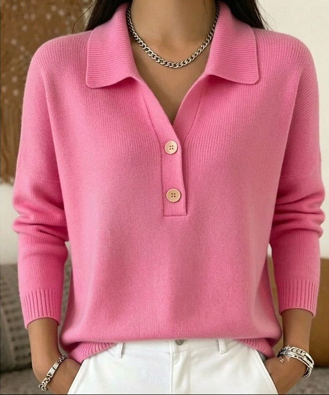 Perrin-Jane Brushed Polo Collar Sweater