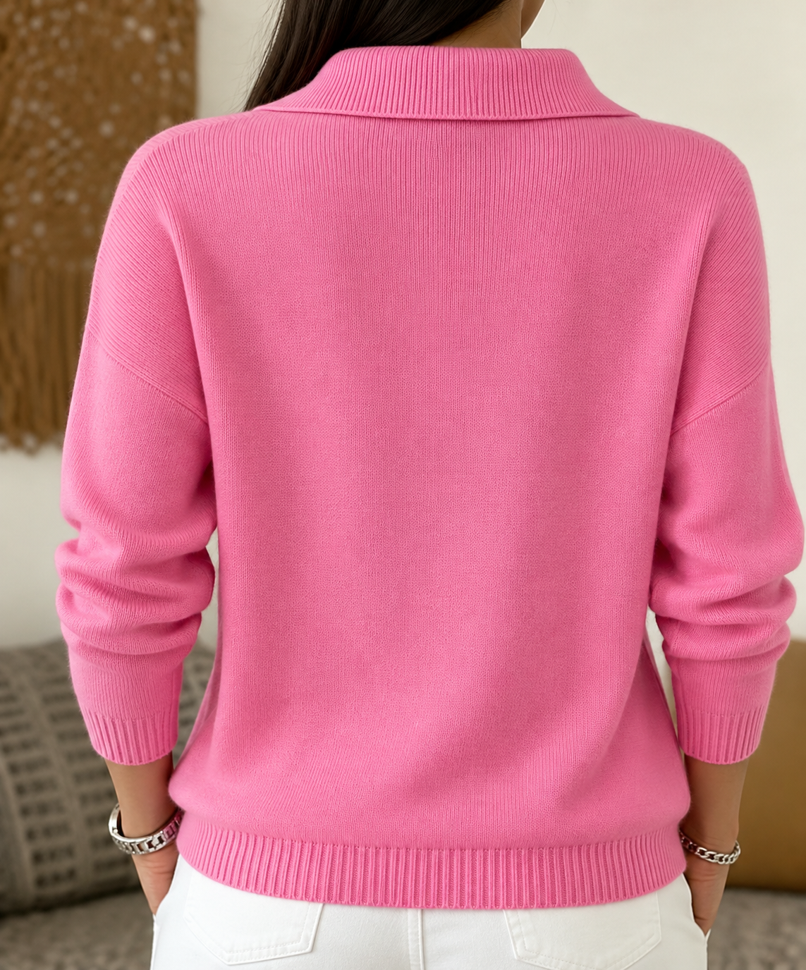 Perrin-Jane Brushed Polo Collar Sweater