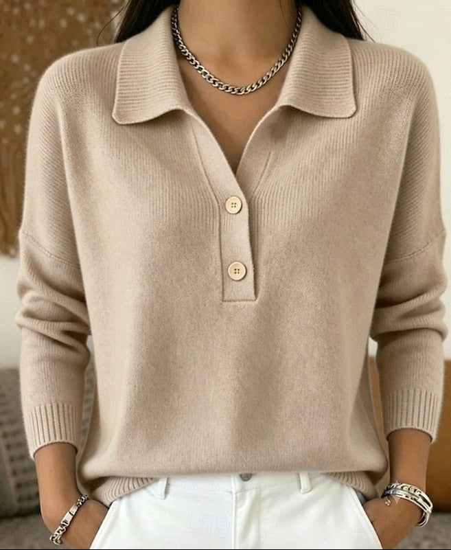 Perrin-Jane Brushed Polo Collar Sweater