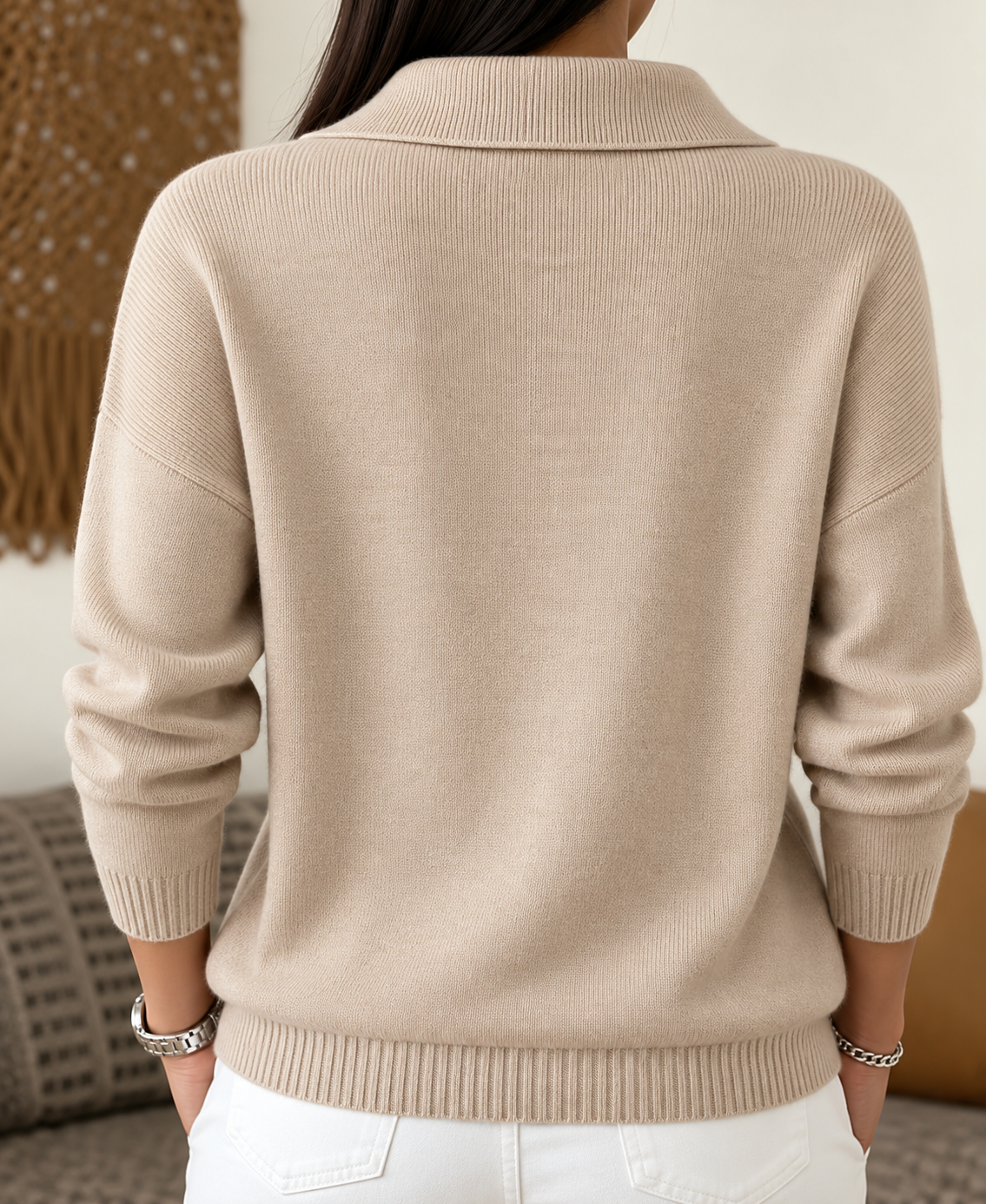 Perrin-Jane Brushed Polo Collar Sweater