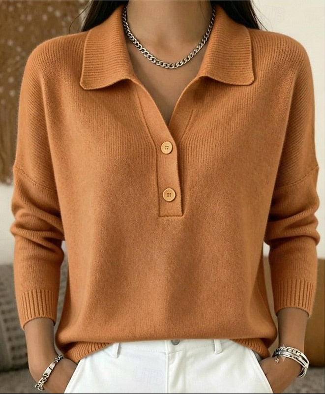 Perrin-Jane Brushed Polo Collar Sweater