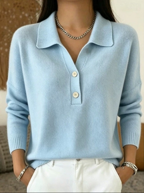 Perrin-Jane Brushed Polo Collar Sweater