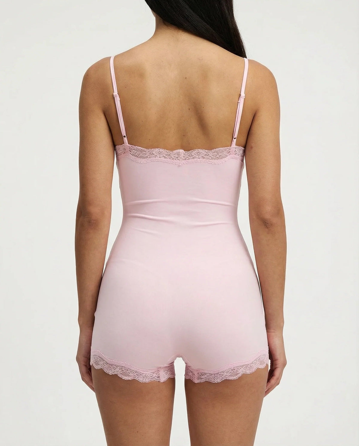 Women's Lace Trim Cami Romper | Soft Stretch Sleepwear