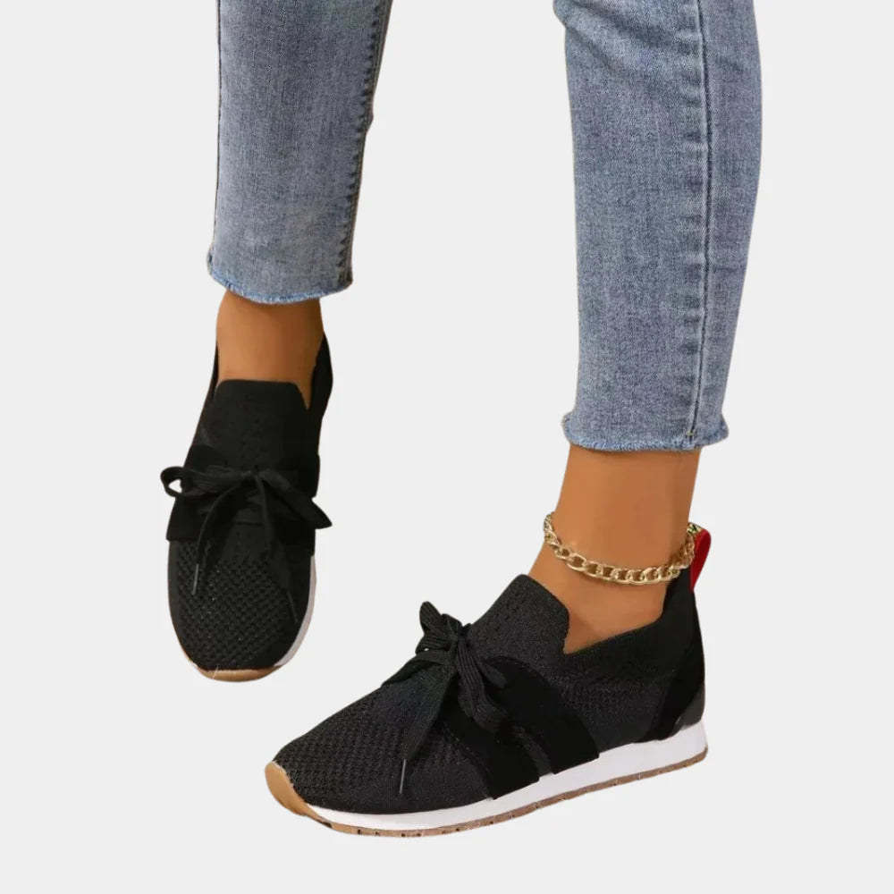 Women's Breathable Mesh Sneakers with Lace-Up Closure