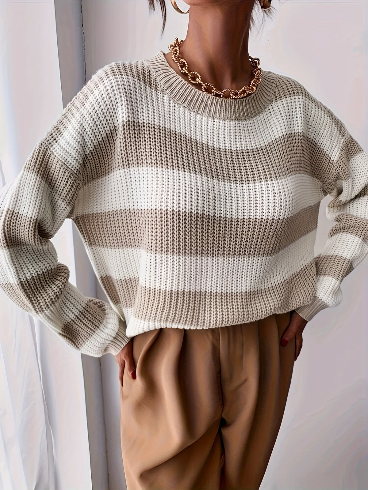 Iona-Faye Wide Stripe Chunky Sweater