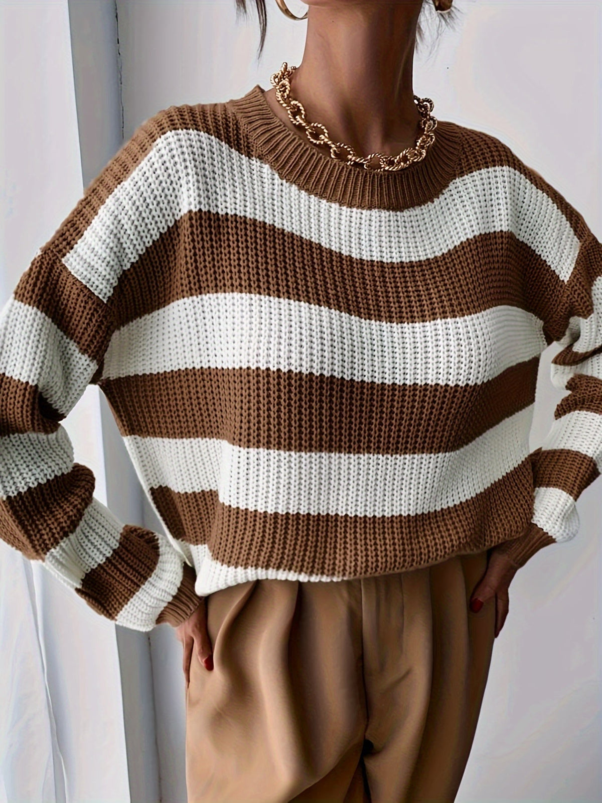 Iona-Faye Wide Stripe Chunky Sweater
