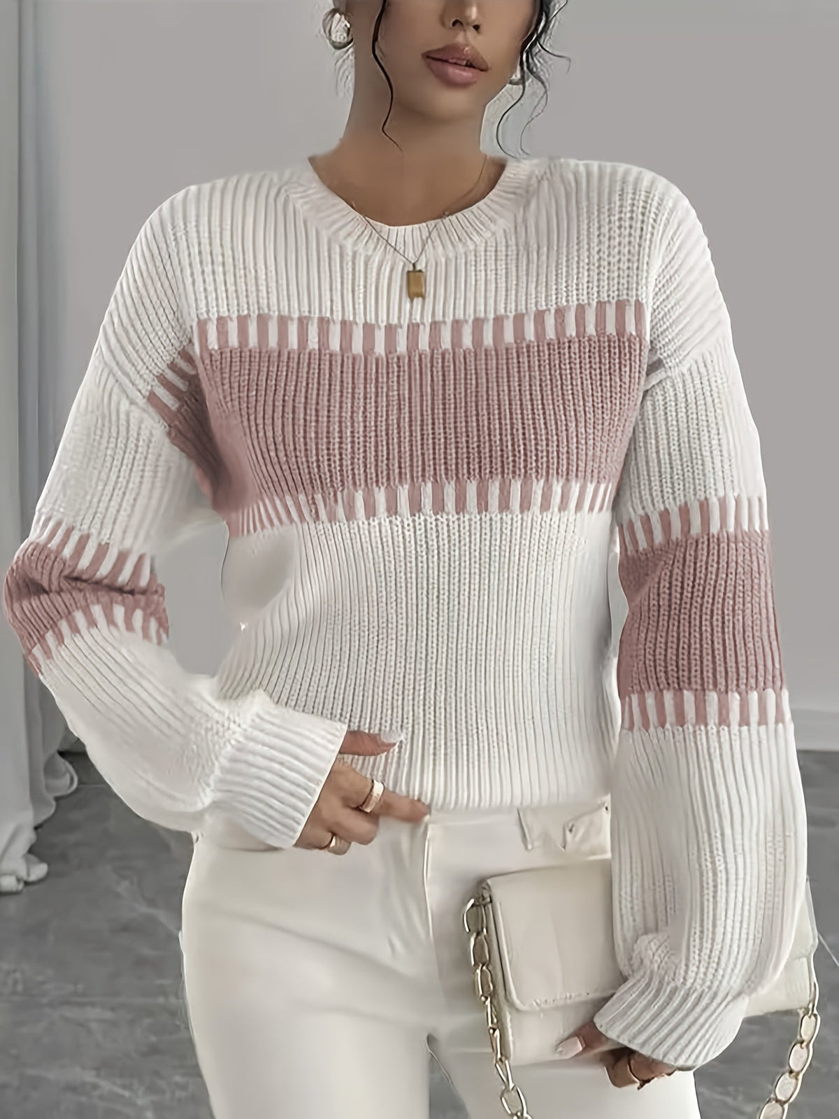 Mabelle Wide Sleeve Striped Sweater