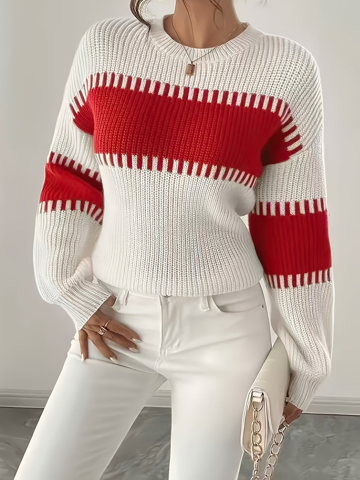 Mabelle Wide Sleeve Striped Sweater