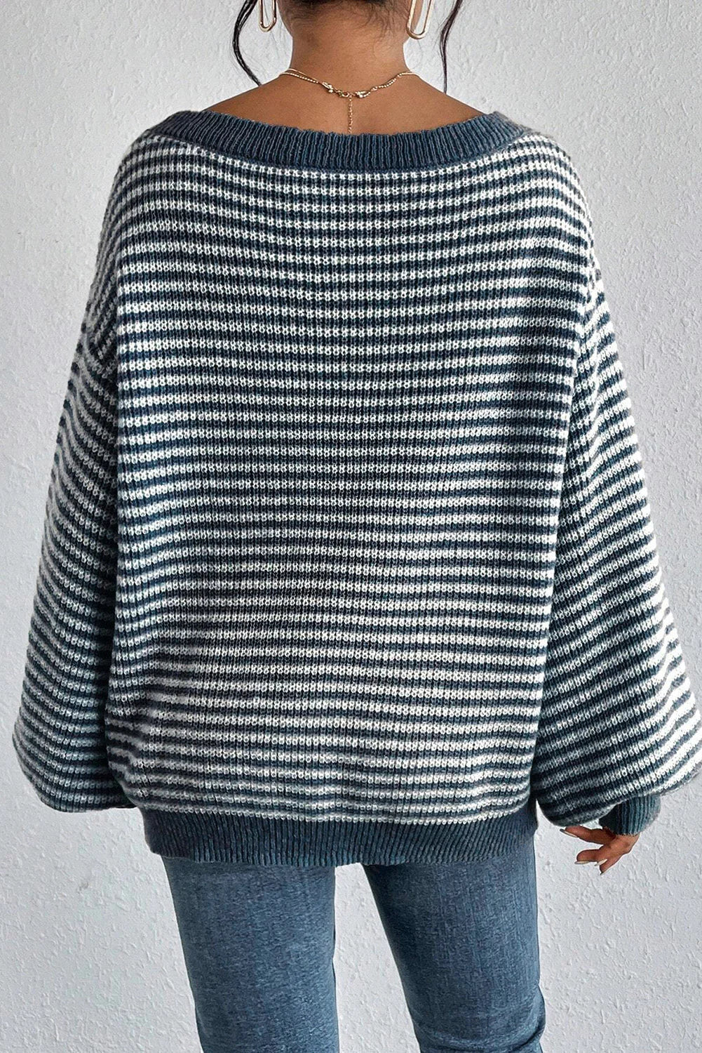Marlo Striped Off-Shoulder Sweater