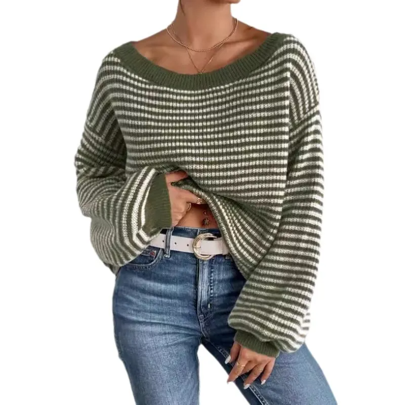 Marlo Striped Off-Shoulder Sweater