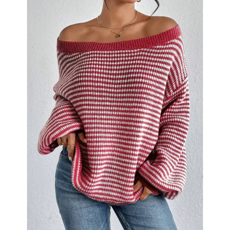 Marlo Striped Off-Shoulder Sweater