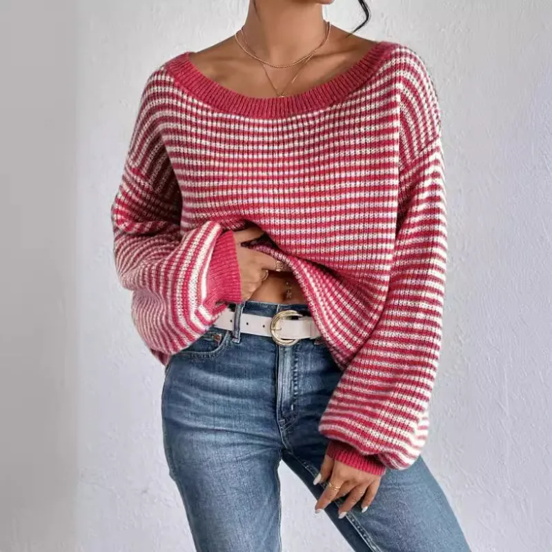 Marlo Striped Off-Shoulder Sweater