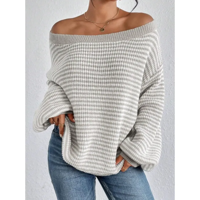 Marlo Striped Off-Shoulder Sweater