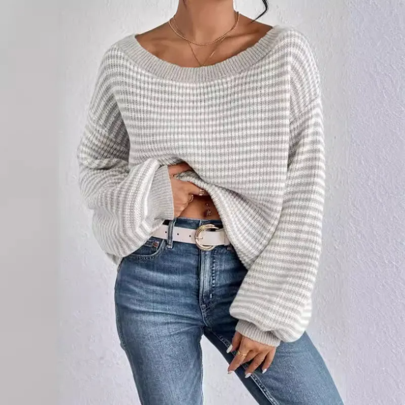 Marlo Striped Off-Shoulder Sweater