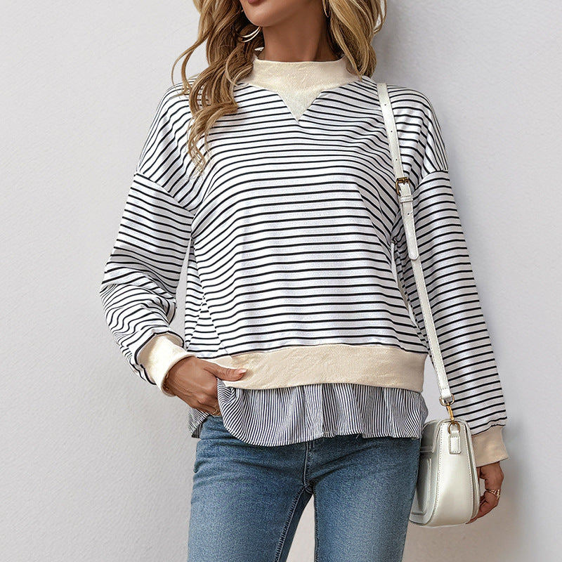 Perrin Layered Shirt Hem Sweatshirt