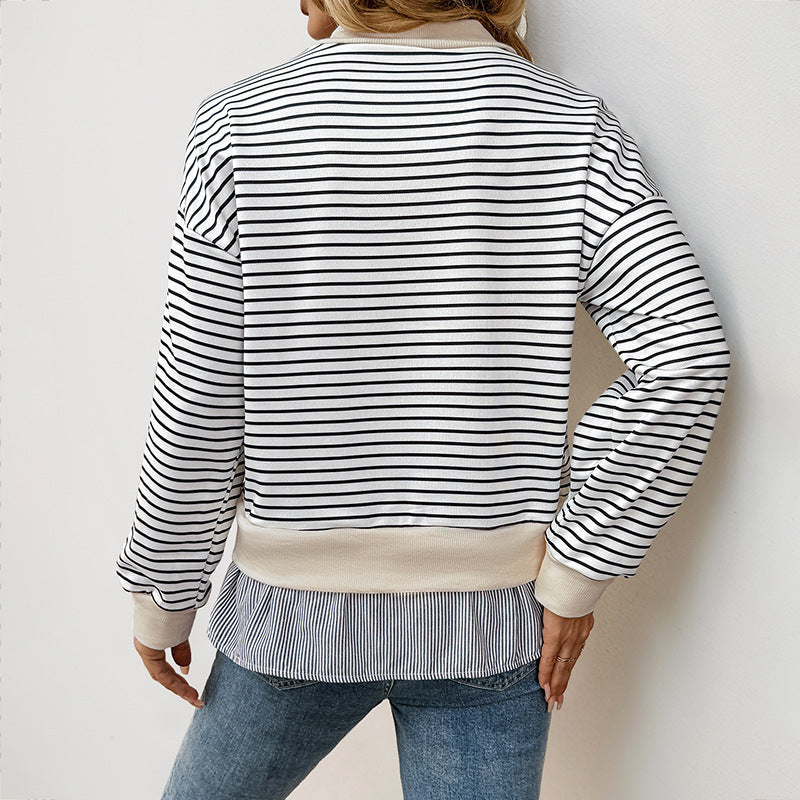 Perrin Layered Shirt Hem Sweatshirt