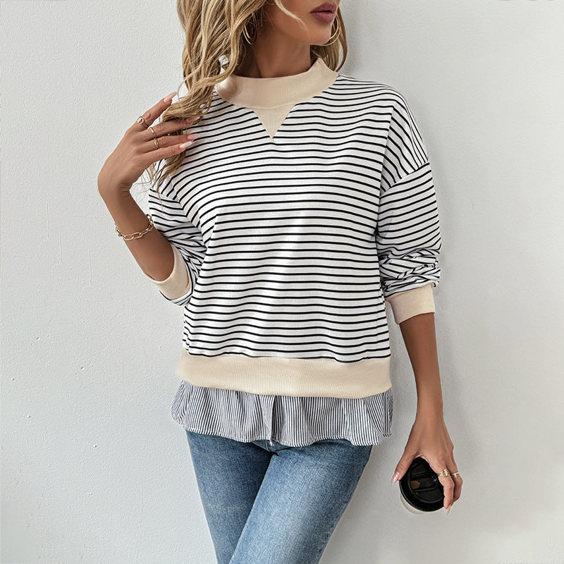 Perrin Layered Shirt Hem Sweatshirt
