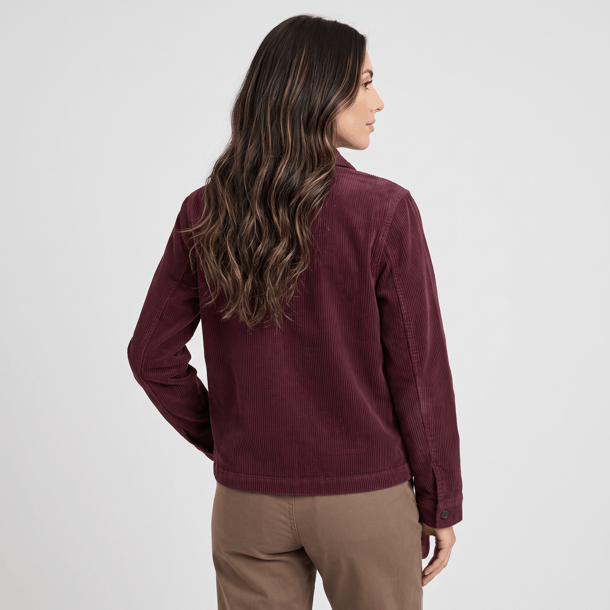 Tracey Cotton Chore Corduroy Jacket – Boxy Button-Front Patch Pocket Wide Wale Layering Outerwear