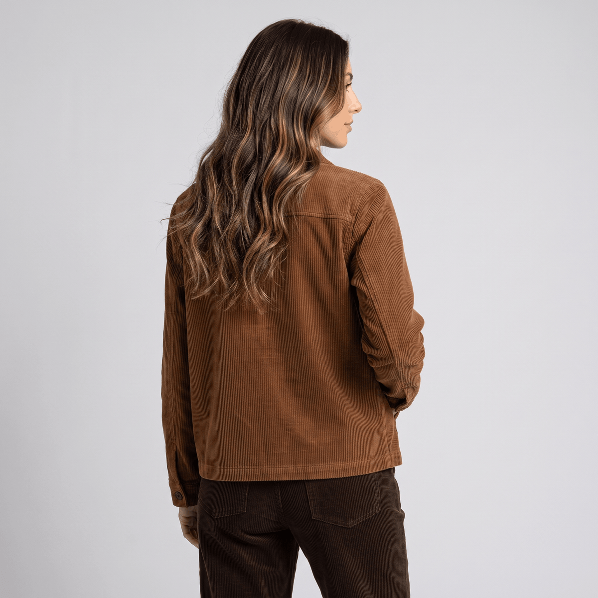 Tracey Cotton Chore Corduroy Jacket – Boxy Button-Front Patch Pocket Wide Wale Layering Outerwear
