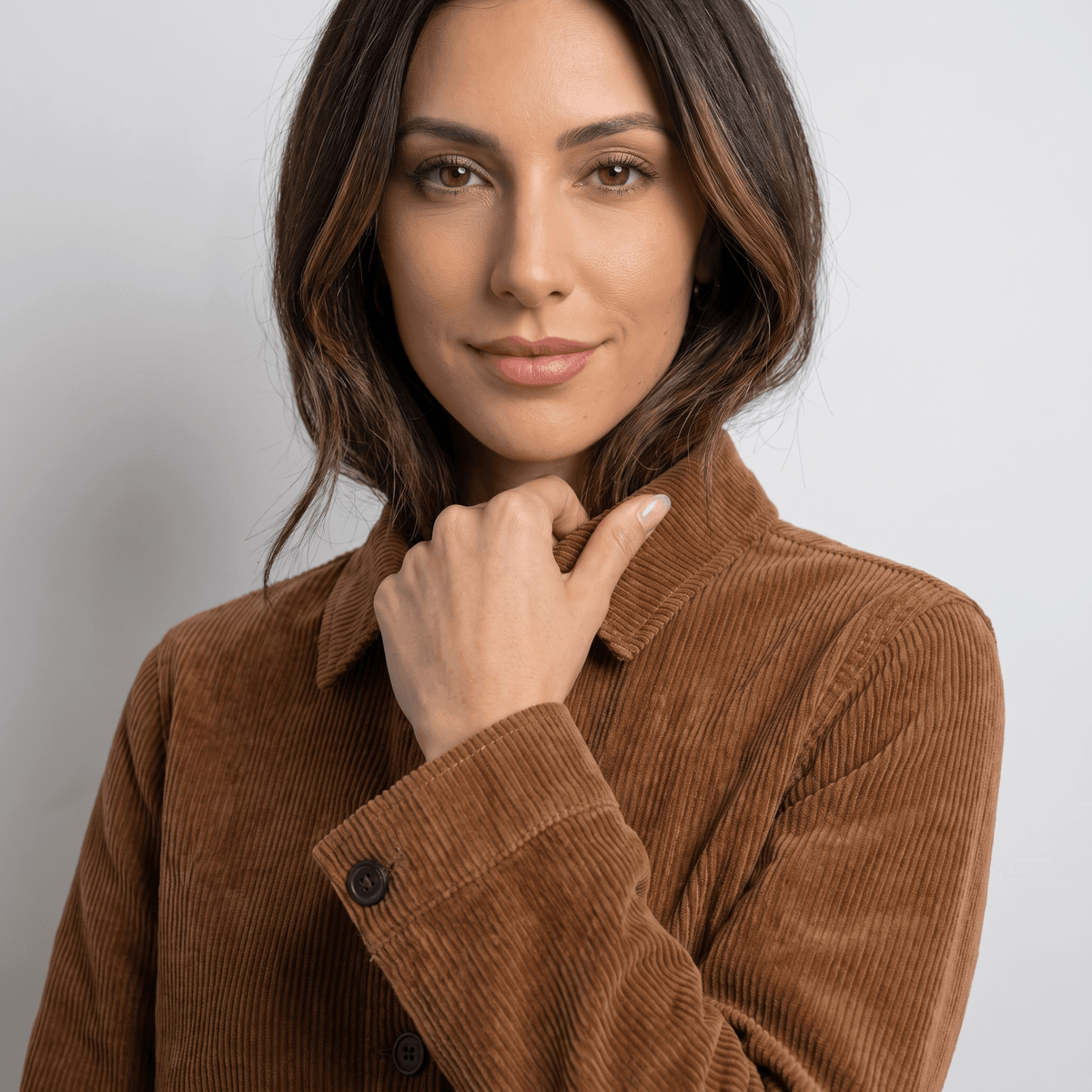 Tracey Cotton Chore Corduroy Jacket – Boxy Button-Front Patch Pocket Wide Wale Layering Outerwear