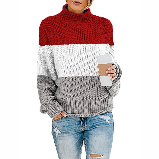 Women’s Chunky Knit Roll Neck Jumper