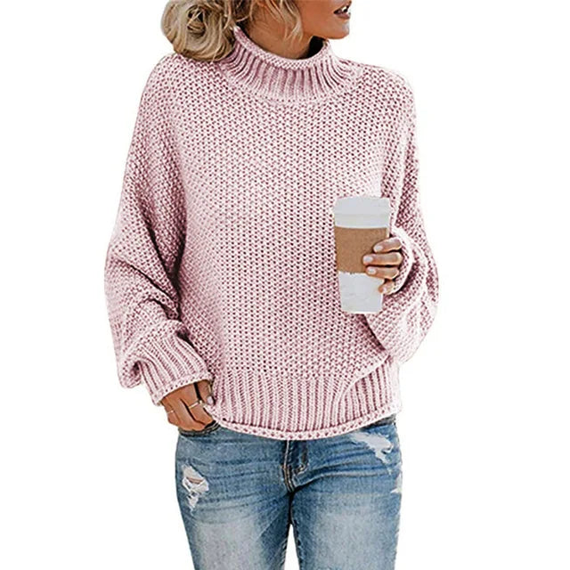 Women’s Chunky Knit Roll Neck Jumper