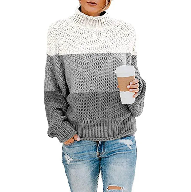 Women’s Chunky Knit Roll Neck Jumper