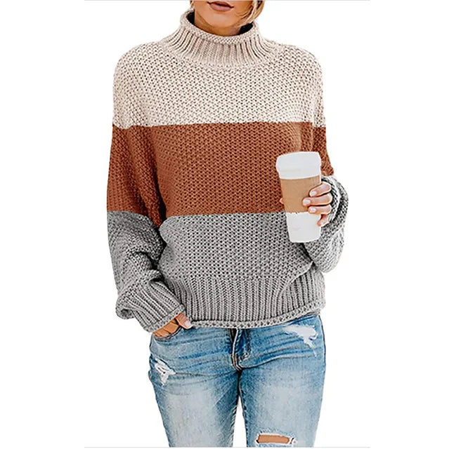 Women’s Chunky Knit Roll Neck Jumper