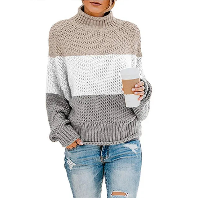 Women’s Chunky Knit Roll Neck Jumper