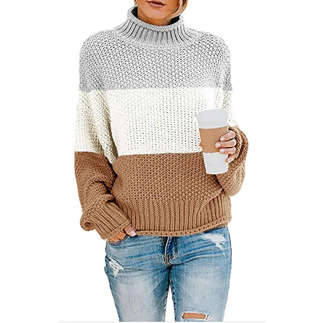 Women’s Chunky Knit Roll Neck Jumper