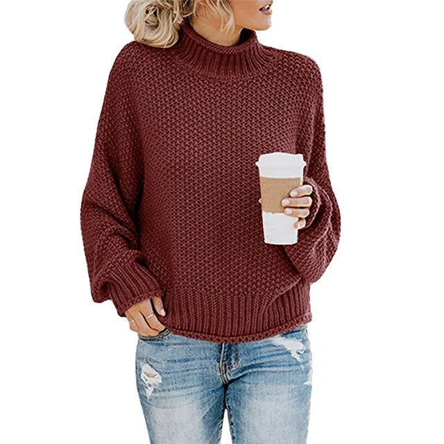 Women’s Chunky Knit Roll Neck Jumper