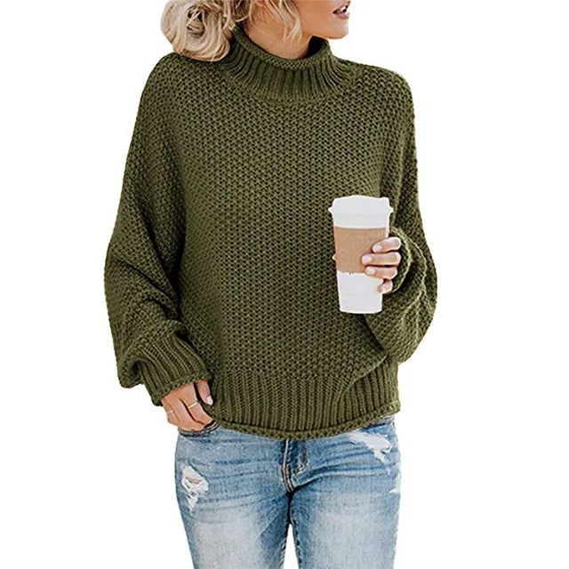 Women’s Chunky Knit Roll Neck Jumper